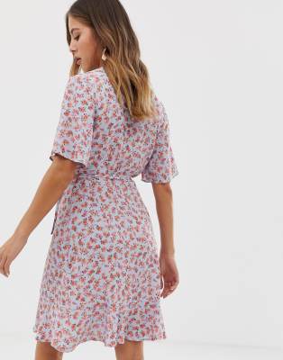 new look floral wrap dress