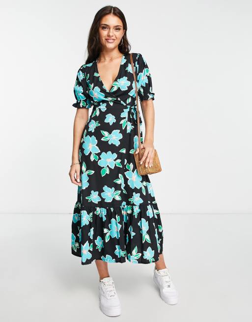 new look green floral wrap dress Buy Religion Green Delight Wrap Dress With Full Skirt from Next USA