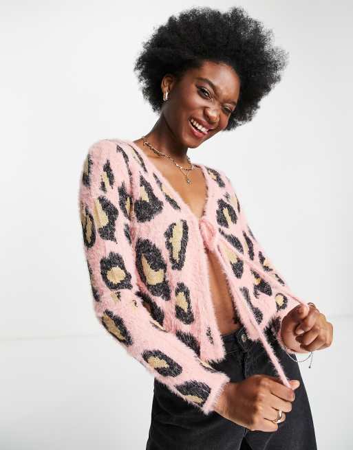 Leopard print cardigan new look sale