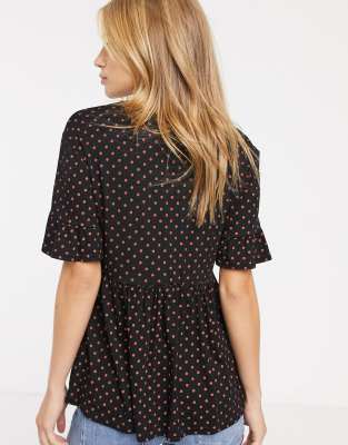 polka dot top new look
