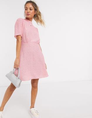 new look pink floral dress