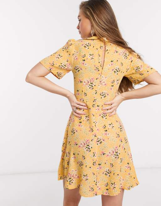 Yellow best sale ditsy dress