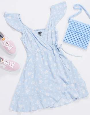 new look baby blue dress