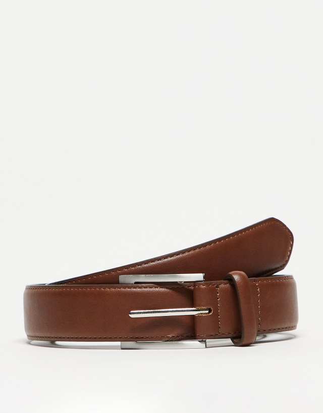 New Look formal belt in tan