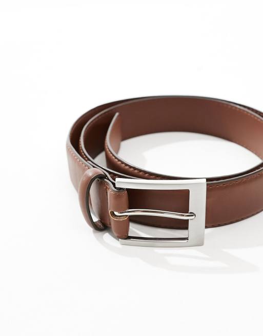 New Look formal belt in tan