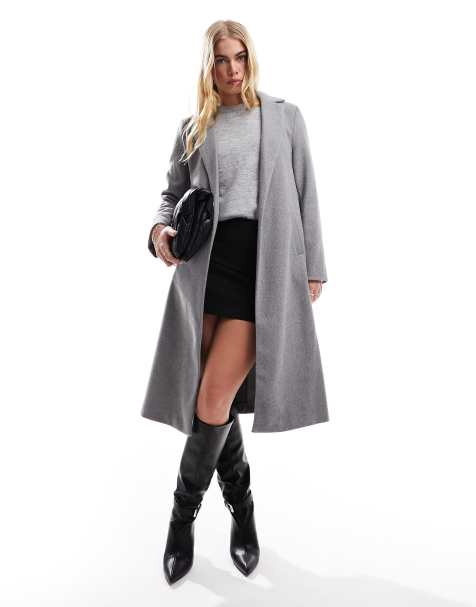 Long grey hot sale jacket womens