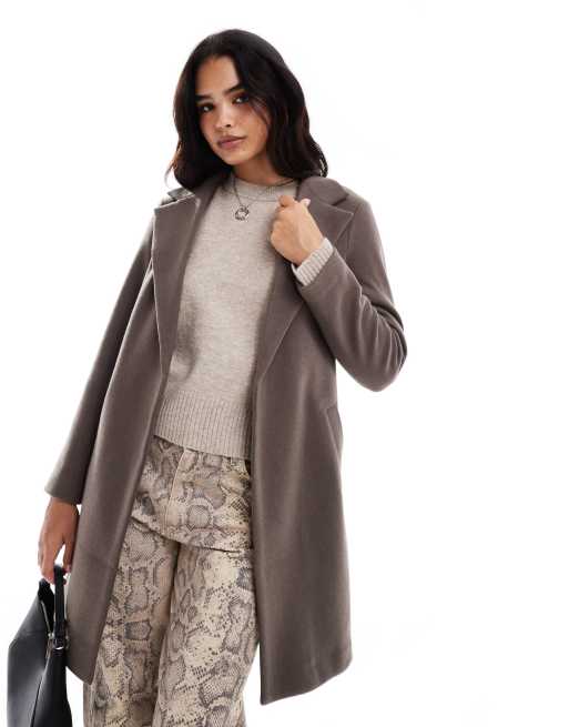 New Look formal coat in mink ASOS