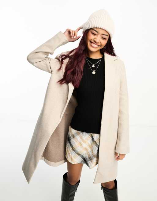 New Look formal coat in stone | ASOS