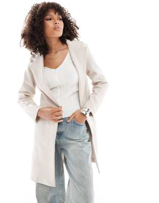 New Look New Look formal coat in stone-Neutral
