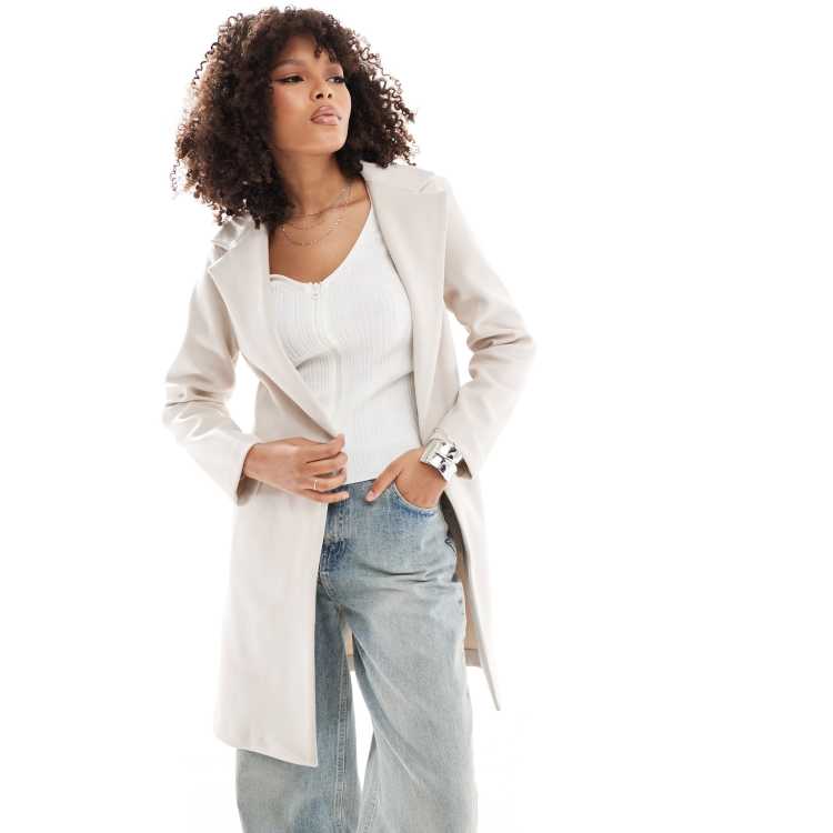 New Look formal coat in stone ASOS