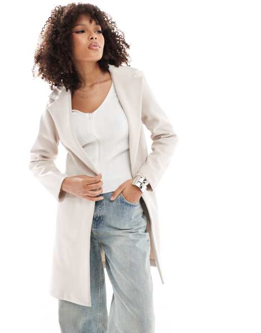 New look white coats best sale