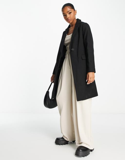 New look button sales front coat