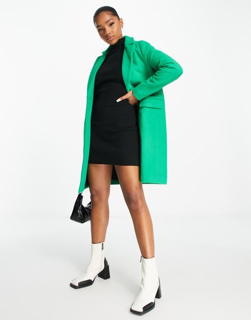 New look hotsell green coat