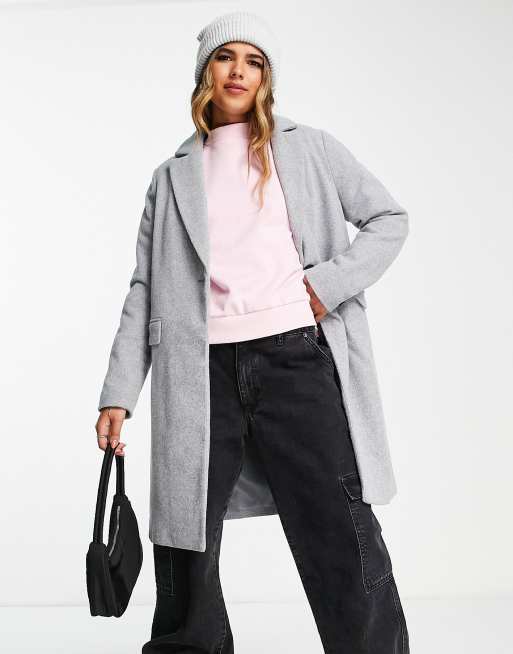 Grey new look clearance coat