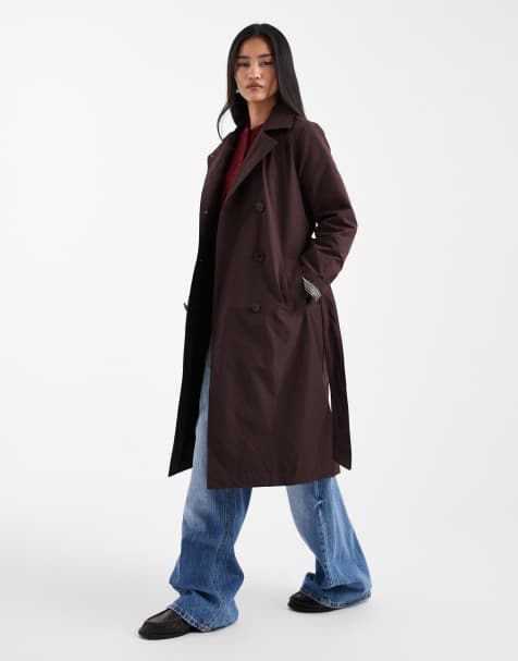 New Look formal mac in dark brown - view 1