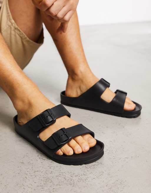 New Look - Formstøbte sliders med to spænder i sort