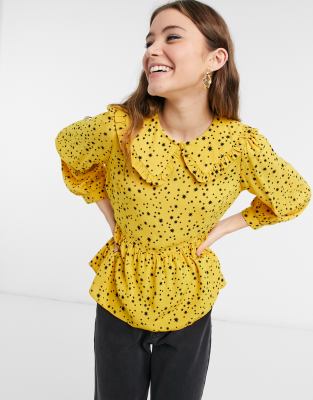 yellow blouse new look