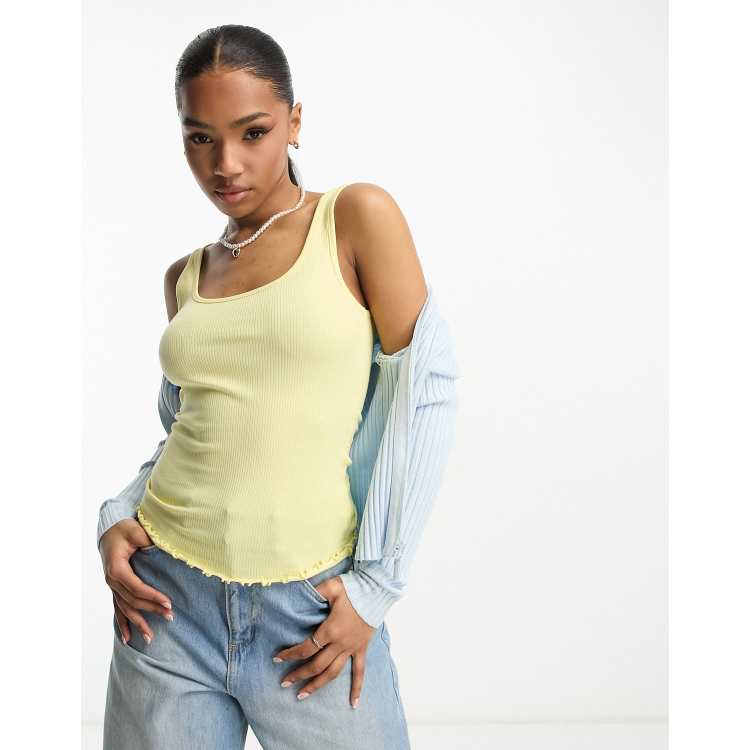 Ladies yellow store vest top