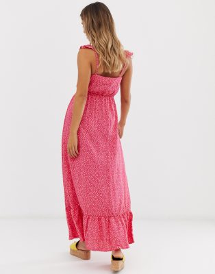 new look pink maxi dress