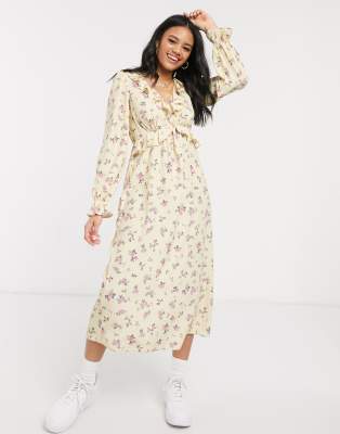 new look yellow floral dress