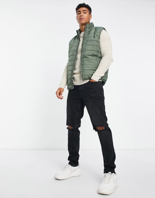 Green vest clearance outfit men