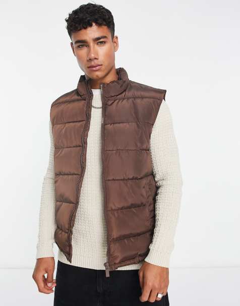 brown vest outfit mens