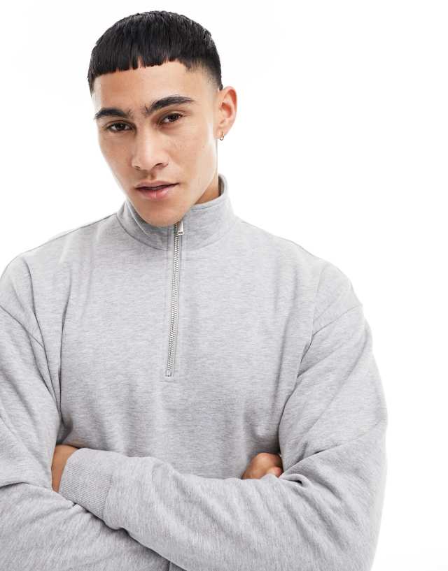 New Look - funnel neck sweater in grey marl