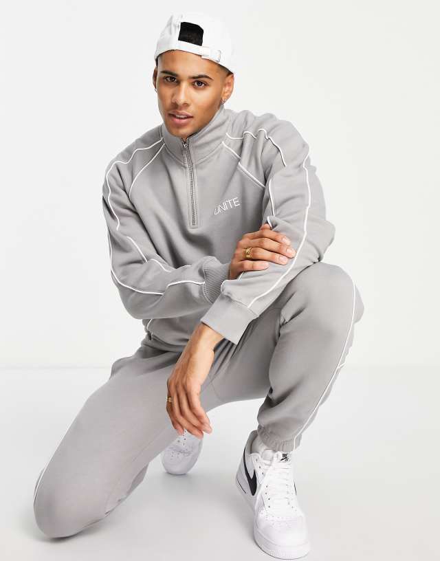 New Look funnel neck sweatshirt in light gray - part of a set