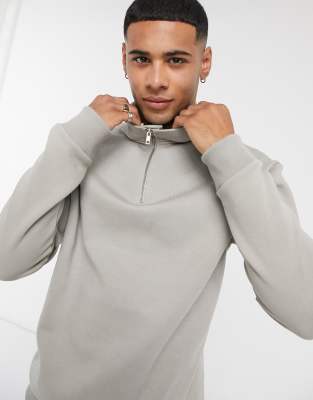 zip neck sweat