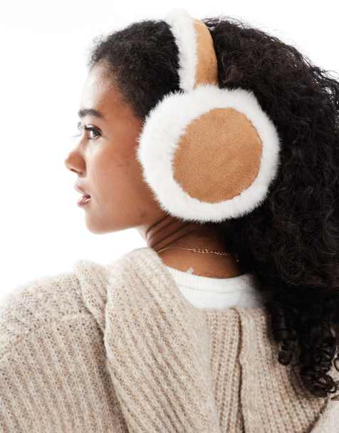 New Look - Gants et cache-oreilles en imitation peau de mouton - Camel - view 1