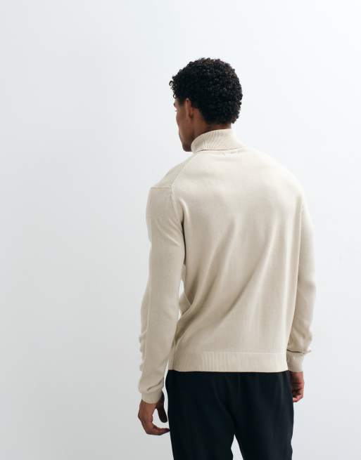 New Look gebreide coltrui in crème, 4 van 5