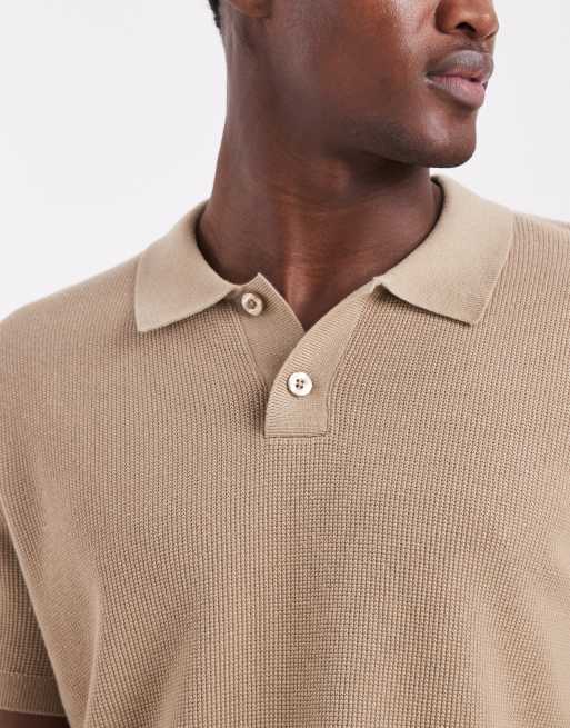 New Look - Gebreide polotop in beige, 5 van 5