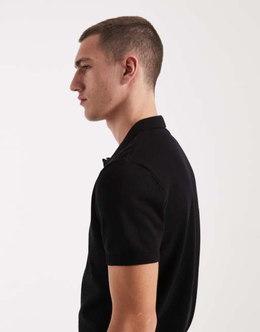 New Look - Gebreide polotop met knoopsluiting in zwart, 4 van 5