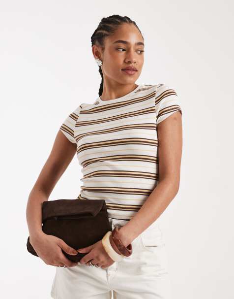 New Look - Gestreept baby T-shirt in geel - view 1