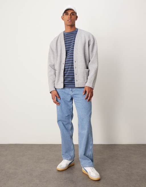 New Look - Gestreept oversized T-shirt in indigo en marineblauw, 3 van 4