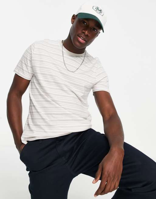 New Look - Gestreept T-shirt in grijs en wit