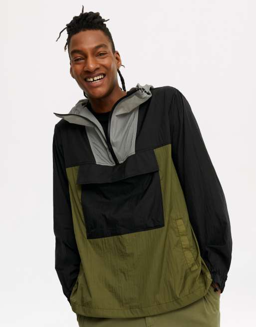 New Look - Giacca colour block nera e multicolore