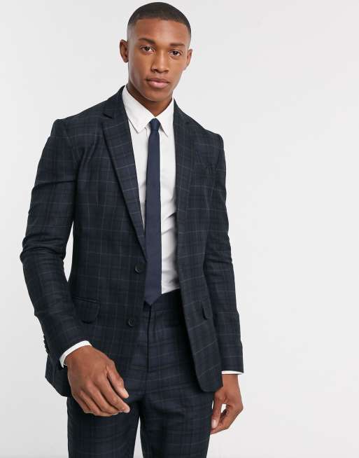 New Look - Abito a quadri blu navy, 2 di 3