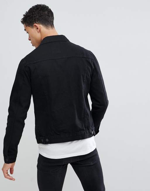 New Look - Giacca di jeans vestibilità classica nero slavato, 2 di 4