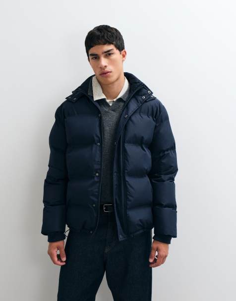 New Look giacca piumino con cappuccio blu navy - view 1