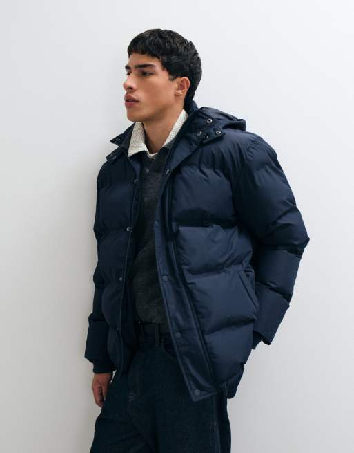 New Look giacca piumino con cappuccio blu navy, 5 di 5