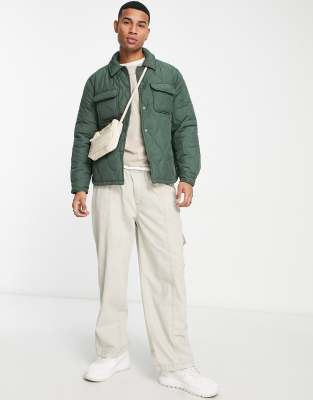 Giacca trapuntata kaki-Verde - New Look Camicia donna  - immagine1