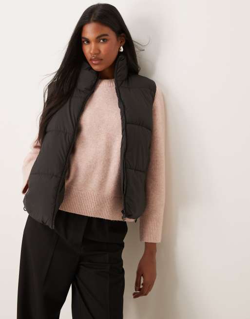 New Look - Gilet nero taglio corto