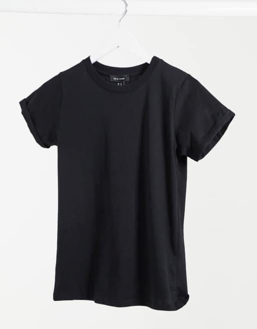 New Look girlfriend tee in black