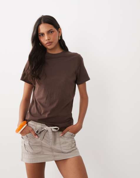 New Look girlfriend tee in chocolate brown - view 1