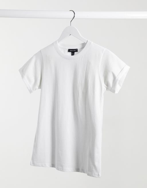 New Look girlfriend tee in white