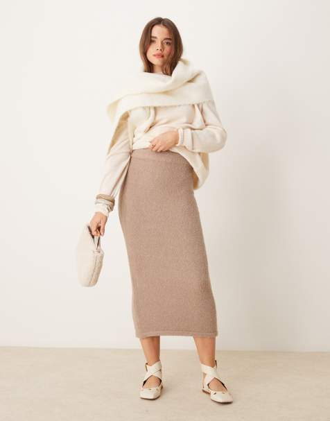 New Look - Gonna midi in bouclé color visone - view 1