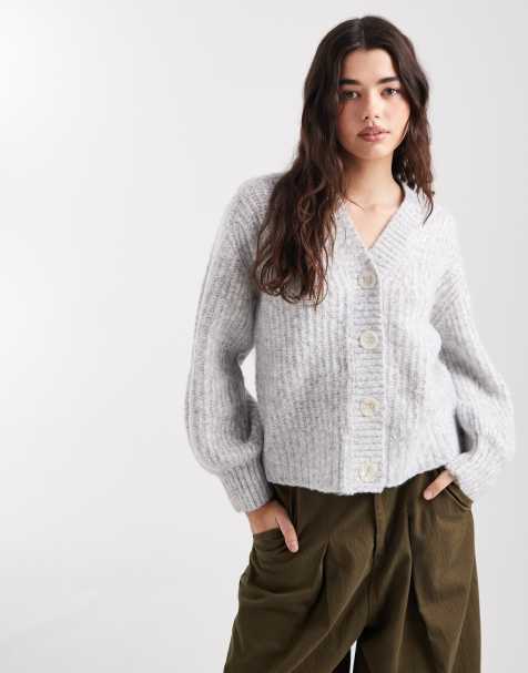 New Look - Grå chunky cardigan - view 1