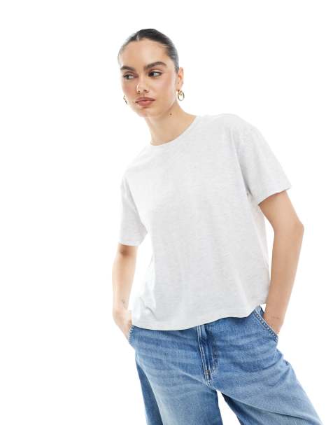 New Look - Grå firkantet t-shirt - view 1