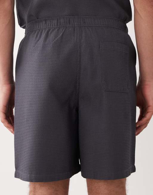 New Look – Grå, våfflade shorts, del av set, 4 av 5
